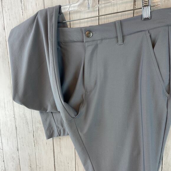 Adidas Gray Three Tapered Regular Fit Golf Pants UPF 50+ Twill Men's Size 32x32 - Picture 5 of 15
